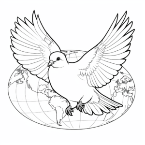 F Peace Dove Coloring Pages for International Peace Day 4