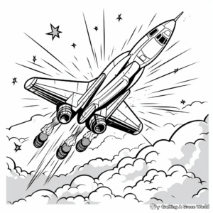 F18 Bomb Release Action Coloring Pages 3