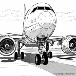 F18 Landing Gear Detailed Coloring Page 2