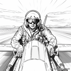 F18 Top Gun Movie-Themed Coloring Pages 3