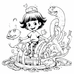 Fairy Tale Electric Eel Coloring Pages 1