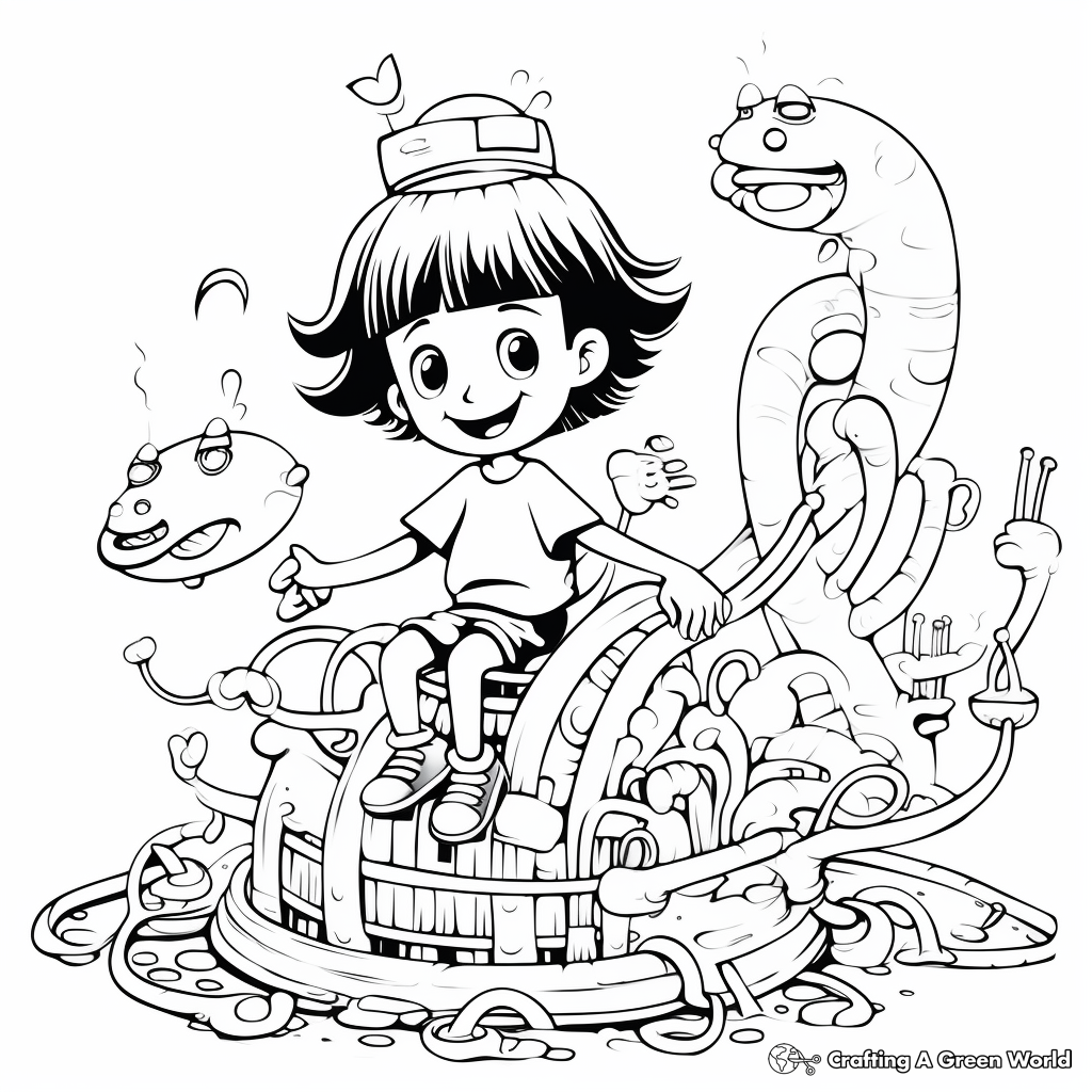 Fairy Tale Electric Eel Coloring Pages 1