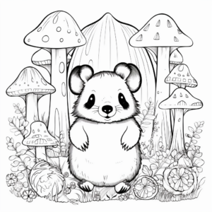 Fairy-Tale Inspired Badger Coloring Pages 1
