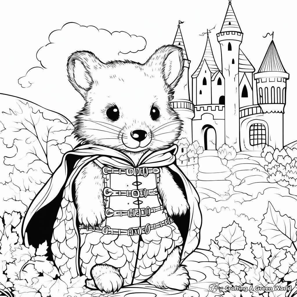 Fairy-Tale Inspired Badger Coloring Pages 4