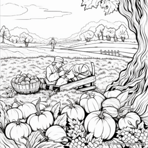 Fall Harvest Coloring Pages for Adults 1