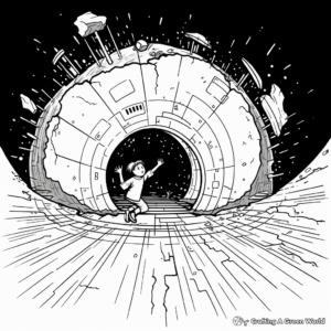 Falling Into Black Hole Coloring Pages 3