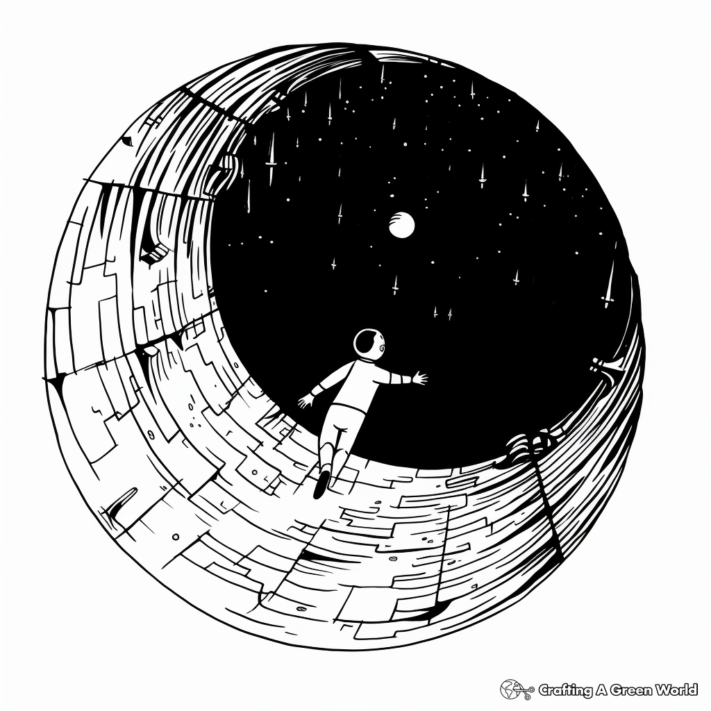 Falling Into Black Hole Coloring Pages 4