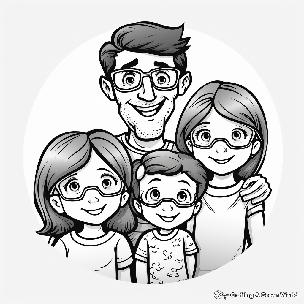 Family Showing Kindness Coloring Pages 2