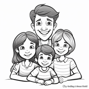 Family Showing Kindness Coloring Pages 4