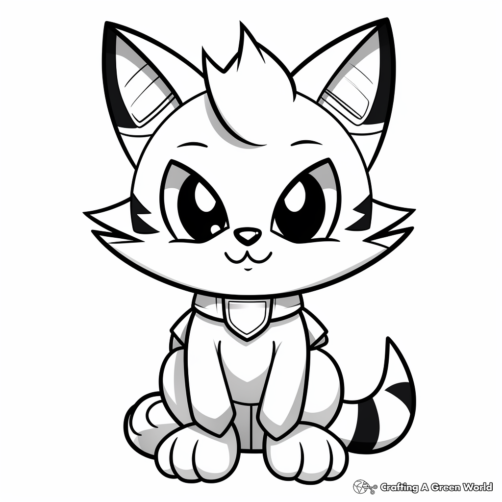 Famous Characters: Super Mario Cat Bee Power-Up Coloring Pages 1