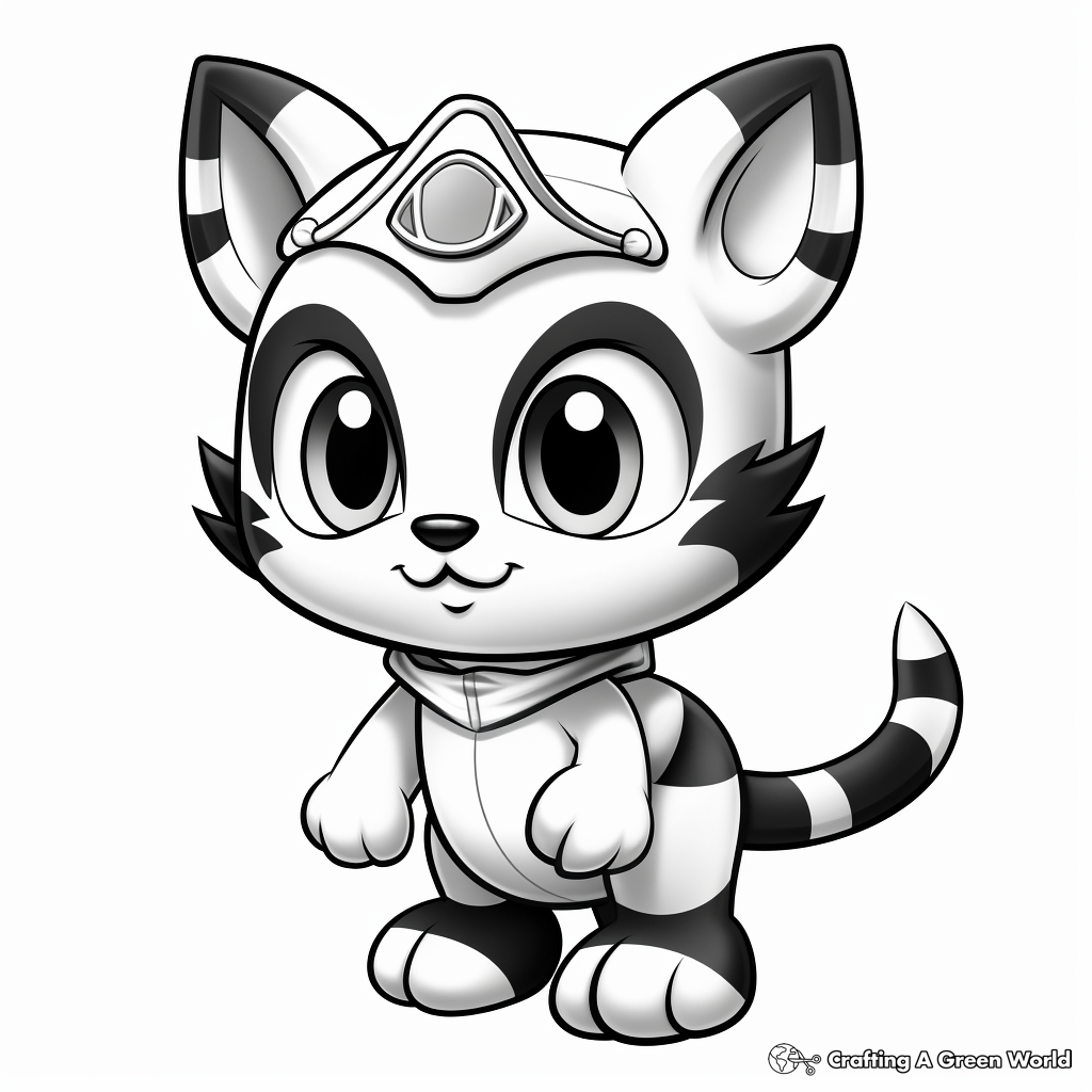 Famous Characters: Super Mario Cat Bee Power-Up Coloring Pages 2