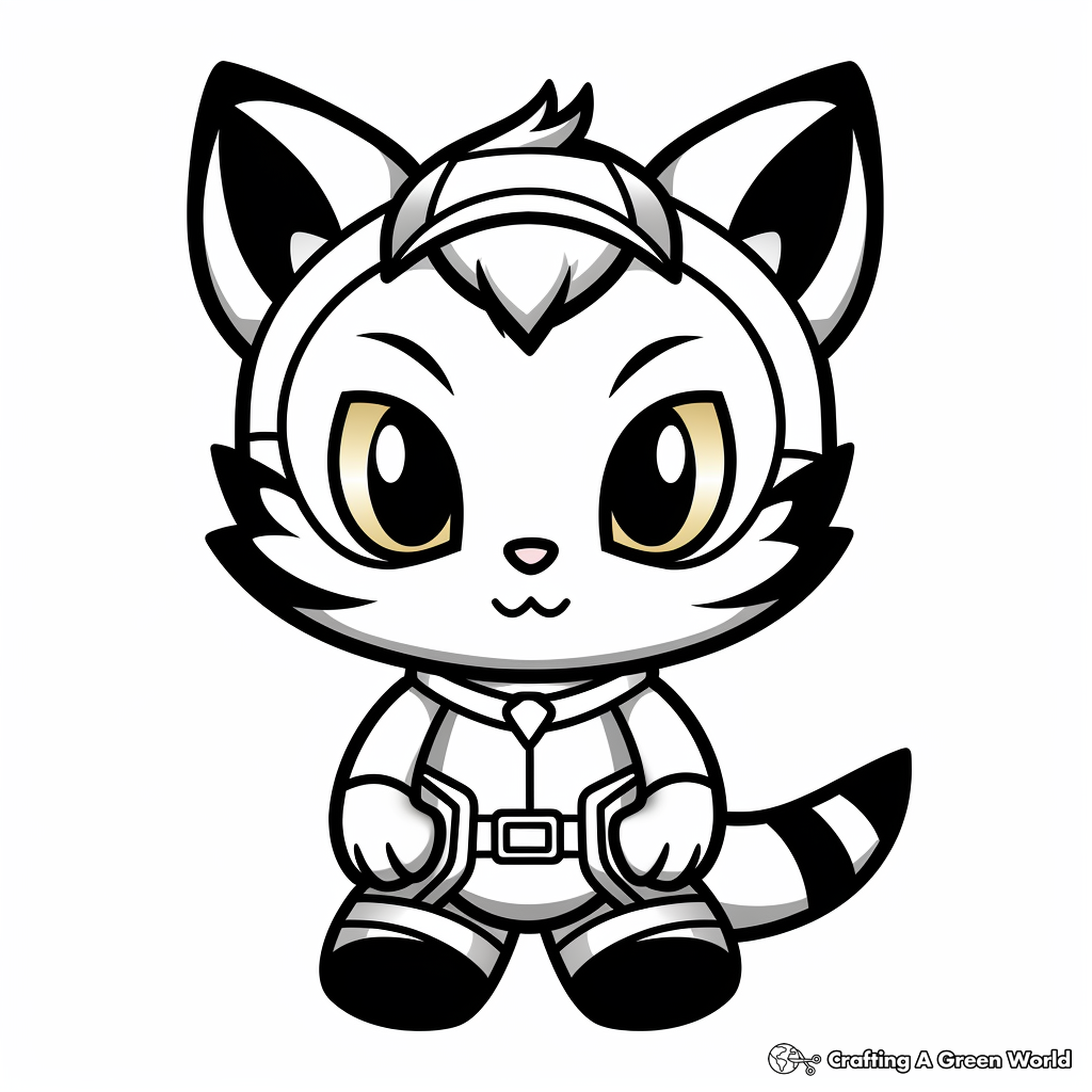 Famous Characters: Super Mario Cat Bee Power-Up Coloring Pages 3