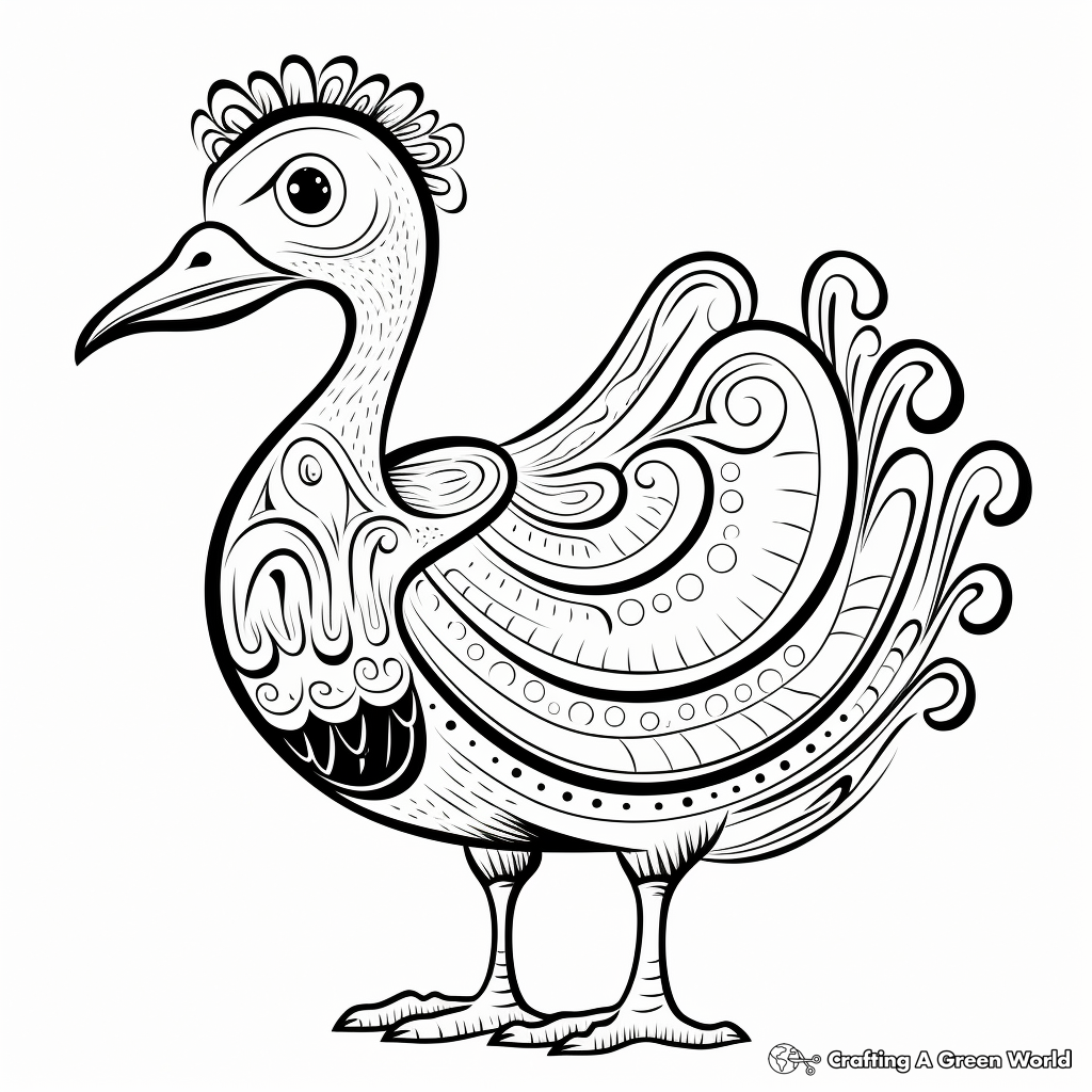 Famous Dodo Bird Painting Inspired Coloring Sheets 2