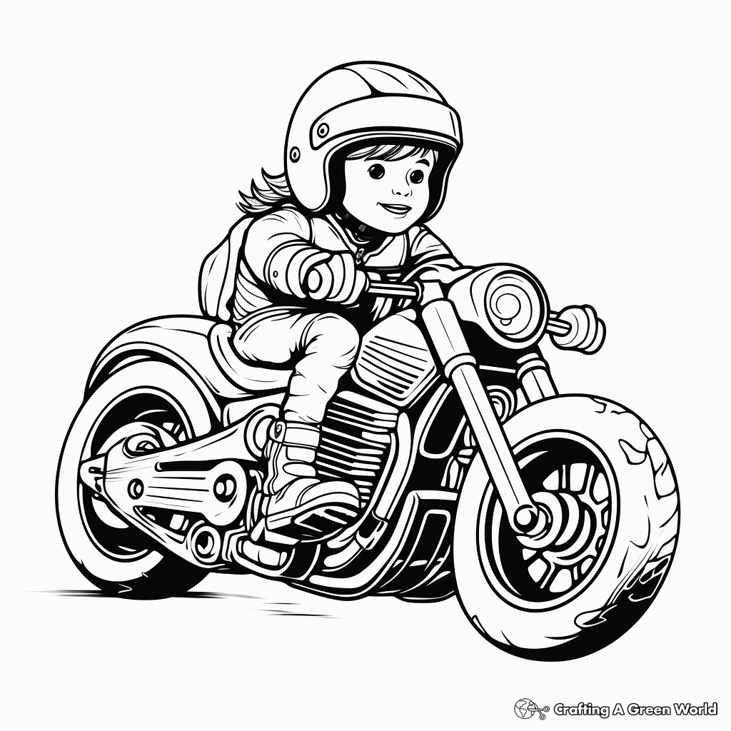 Famous Film Motorcycles Coloring Pages 1