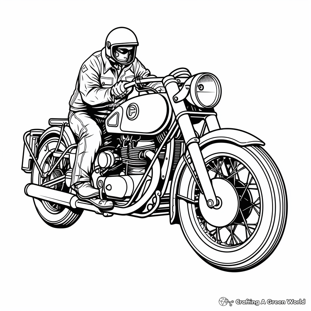 Famous Film Motorcycles Coloring Pages 4