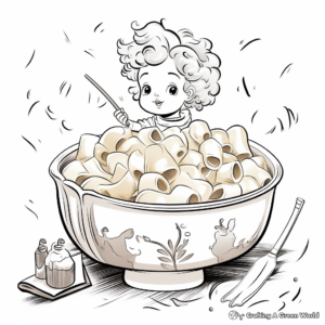 Fancy Mac and Cheese with Prosciutto Coloring Pages 2