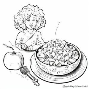 Fancy Mac and Cheese with Prosciutto Coloring Pages 3