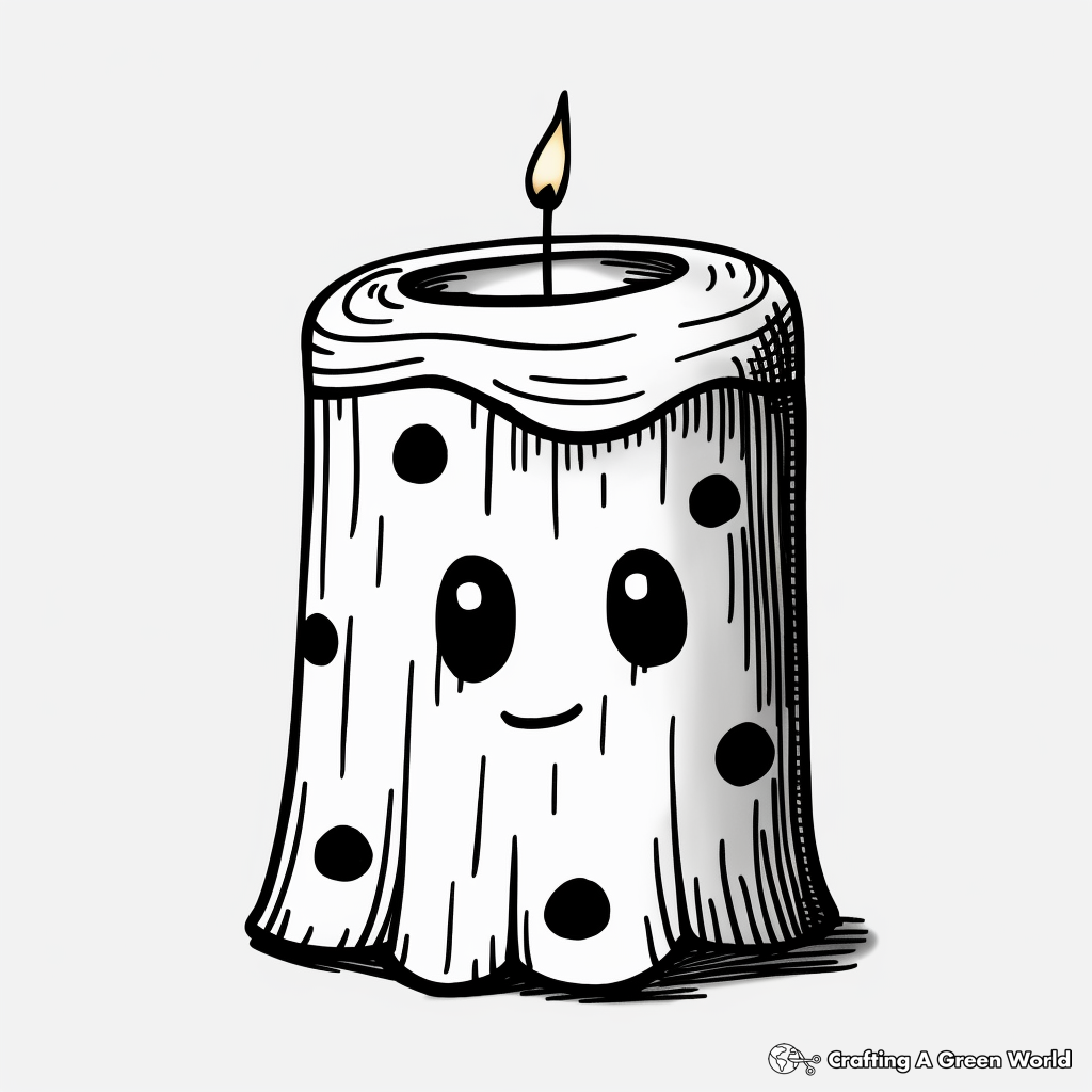 Fancy Pillar Candle Coloring Pages 2