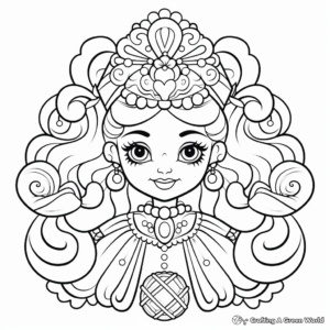 Fancy Royal Icing Cookie Coloring Pages 2