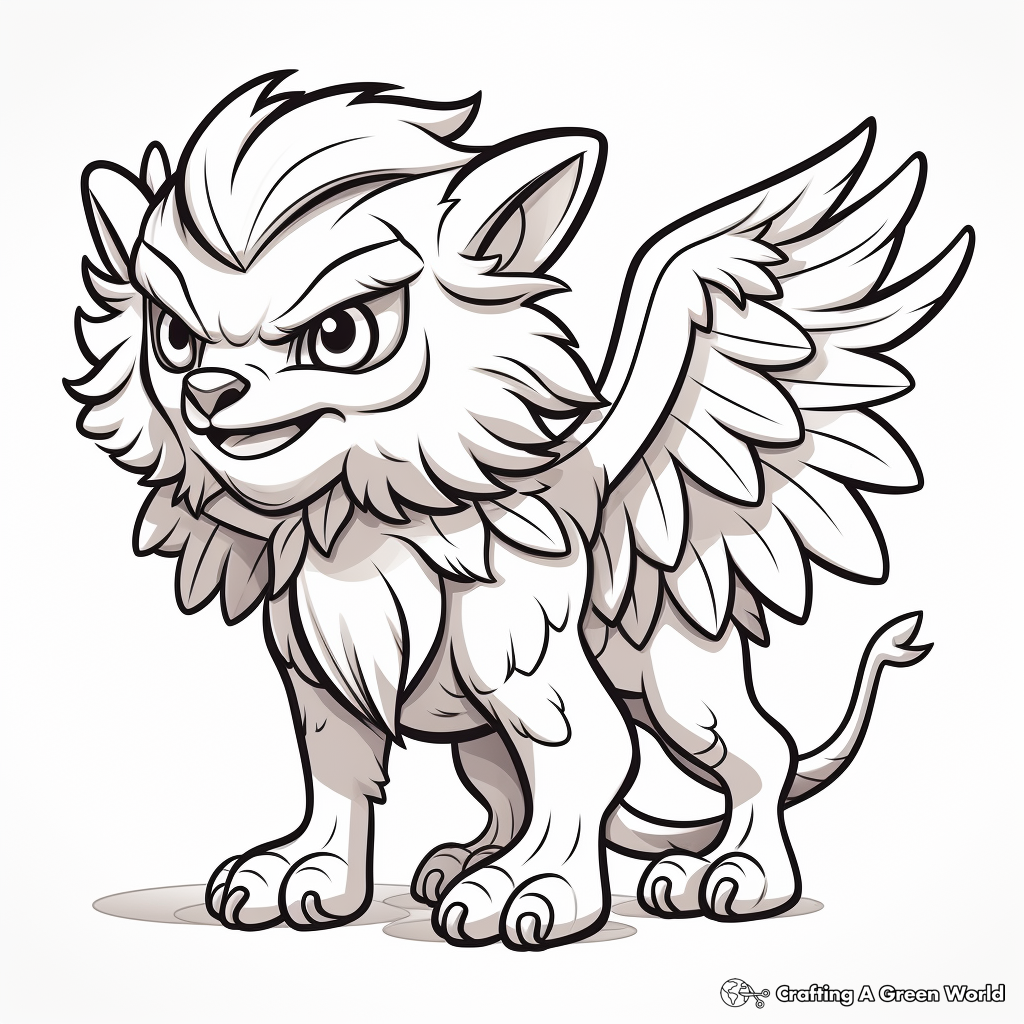 Fantastic Gryphon Coloring Pages 1