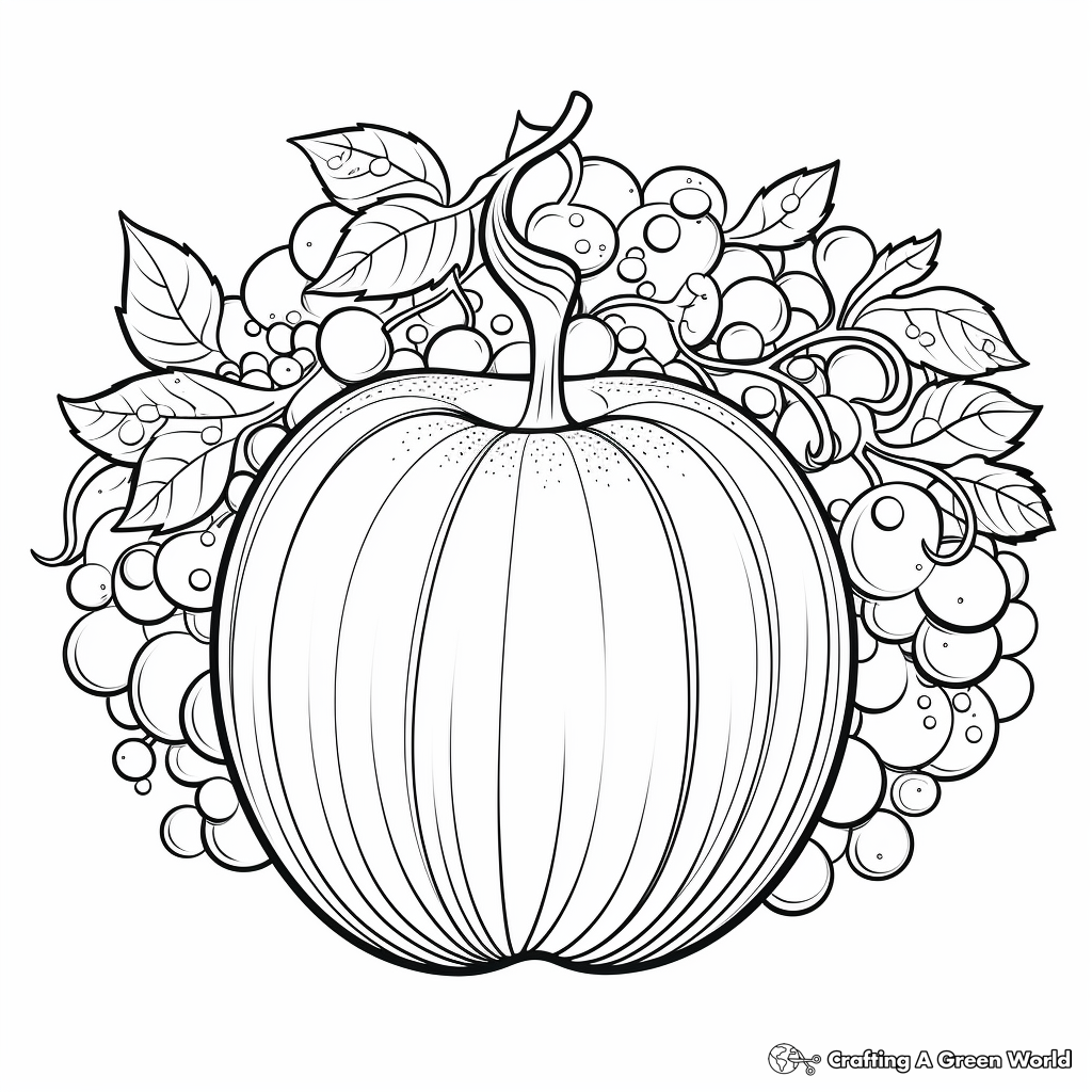 Fantastic Pomegranate Coloring Pages 1