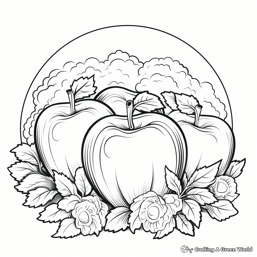 Fantastic Pomegranate Coloring Pages 4