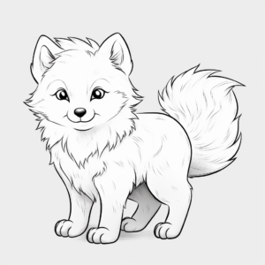 Fantasy Arctic Fox Coloring Pages for Creatives 2