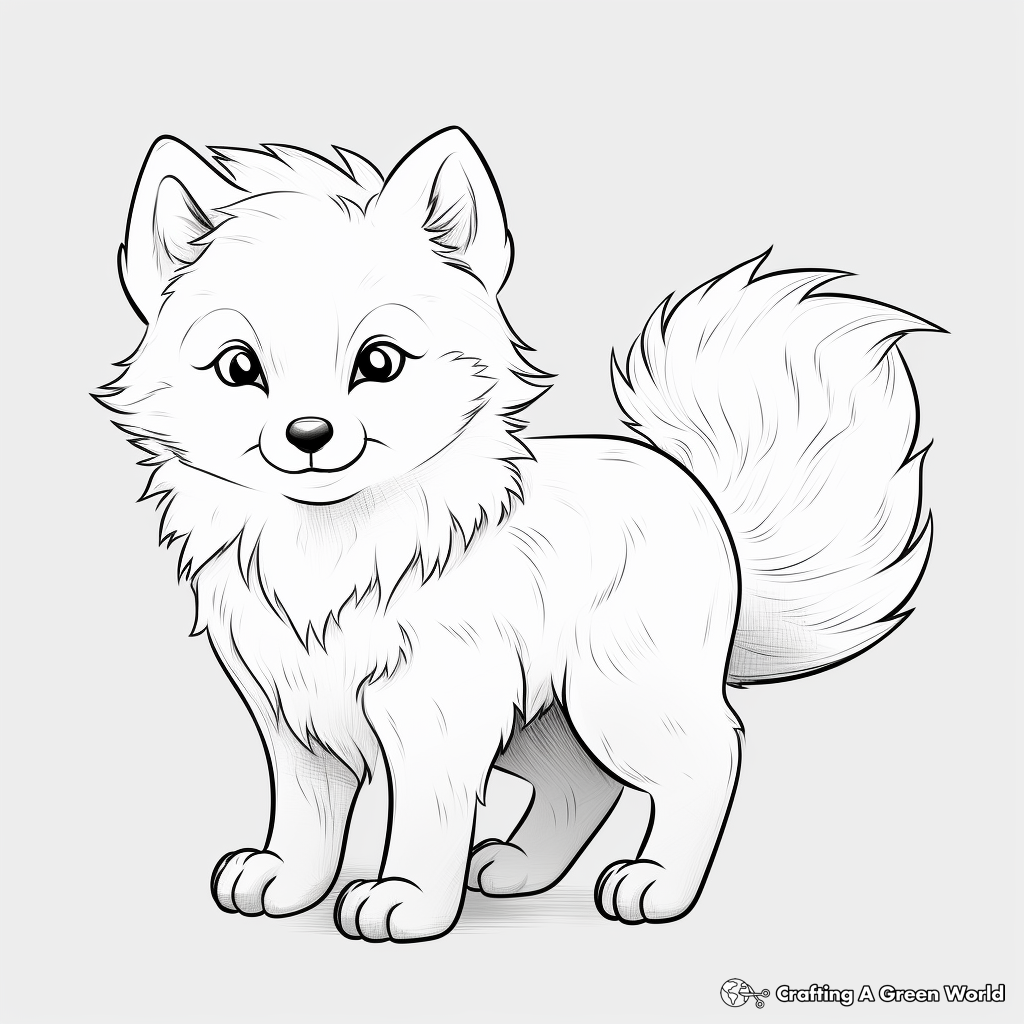 Fantasy Arctic Fox Coloring Pages for Creatives 2