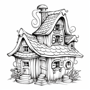 Fantasy Bird House Coloring Pages for Dreamers 4