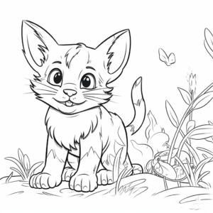 Fantasy Cat and Mouse Adventure Coloring Pages 2