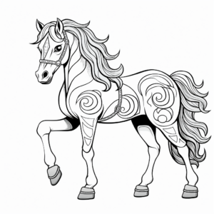 Fantasy Centaur Horse Coloring Pages 2
