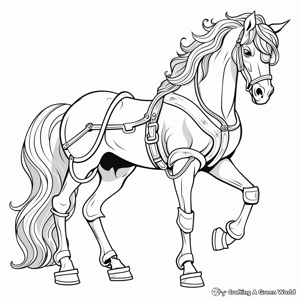 Fantasy Centaur Horse Coloring Pages 3
