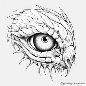 Fantasy Dragon Eye Coloring Pages 1