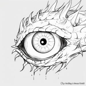 Fantasy Dragon Eye Coloring Pages 3