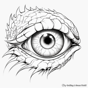 Fantasy Dragon Eye Coloring Pages 4