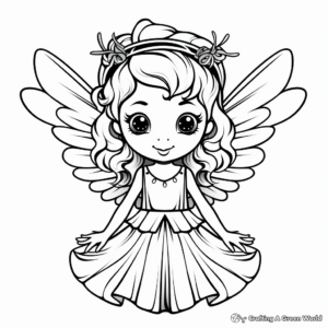 Fantasy Fairy Coloring Pages for Kids 1
