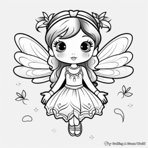 Fantasy Fairy Coloring Pages for Kids 2