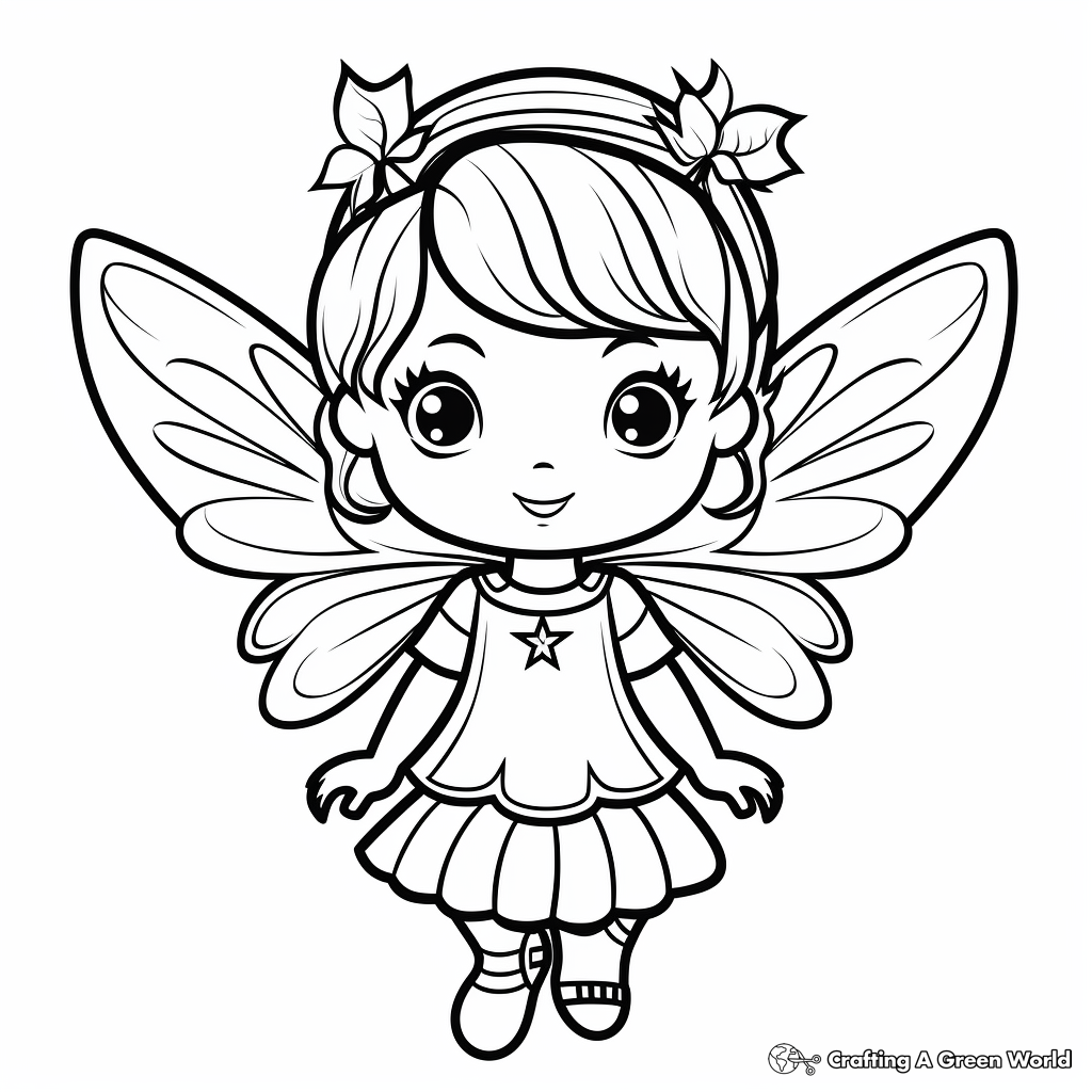 Fantasy Fairy Coloring Pages for Kids 3