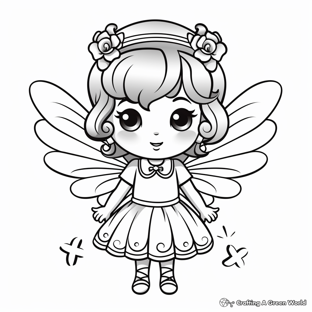 Fantasy Fairy Coloring Pages for Kids 4
