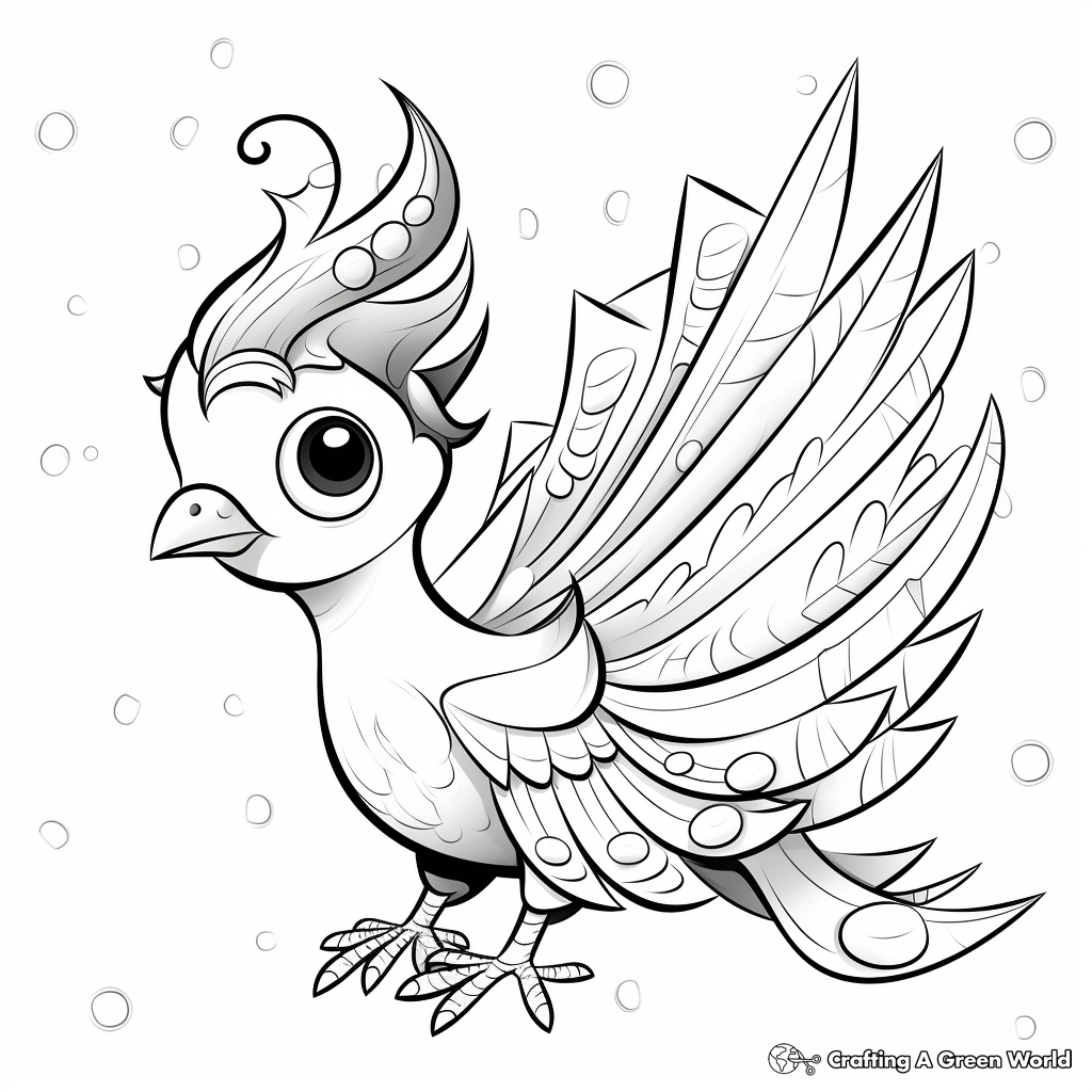 Fantasy Fairy Pigeon Coloring Pages 1