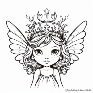 Fantasy Fairy Tiara Coloring Pages 4