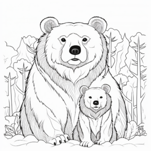 Fantasy Forest Mama Bear Coloring Pages 4