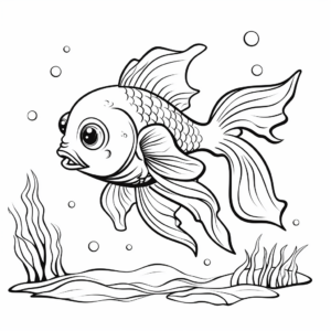 Fantasy Goldfish Coloring Pages for Adults 2