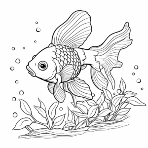 Fantasy Goldfish Coloring Pages for Adults 4