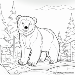 Fantasy Inspired Black Bear Coloring Pages 3