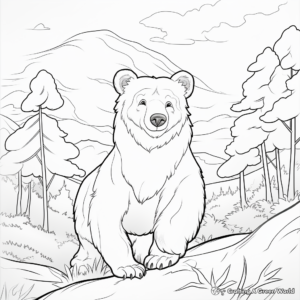 Fantasy Inspired Black Bear Coloring Pages 4