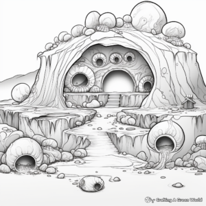 Fantasy-Inspired Geode Coloring Pages 2