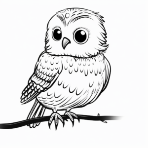 Fantasy Magical Budgie Coloring Pages 1