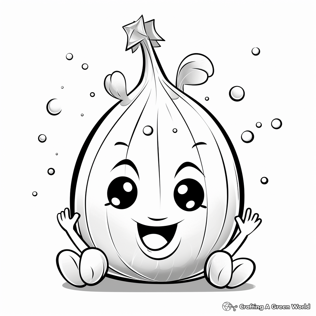 Fantasy Magical Onion Coloring Pages 1