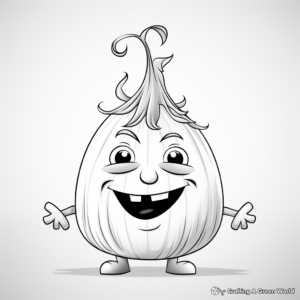 Fantasy Magical Onion Coloring Pages 3